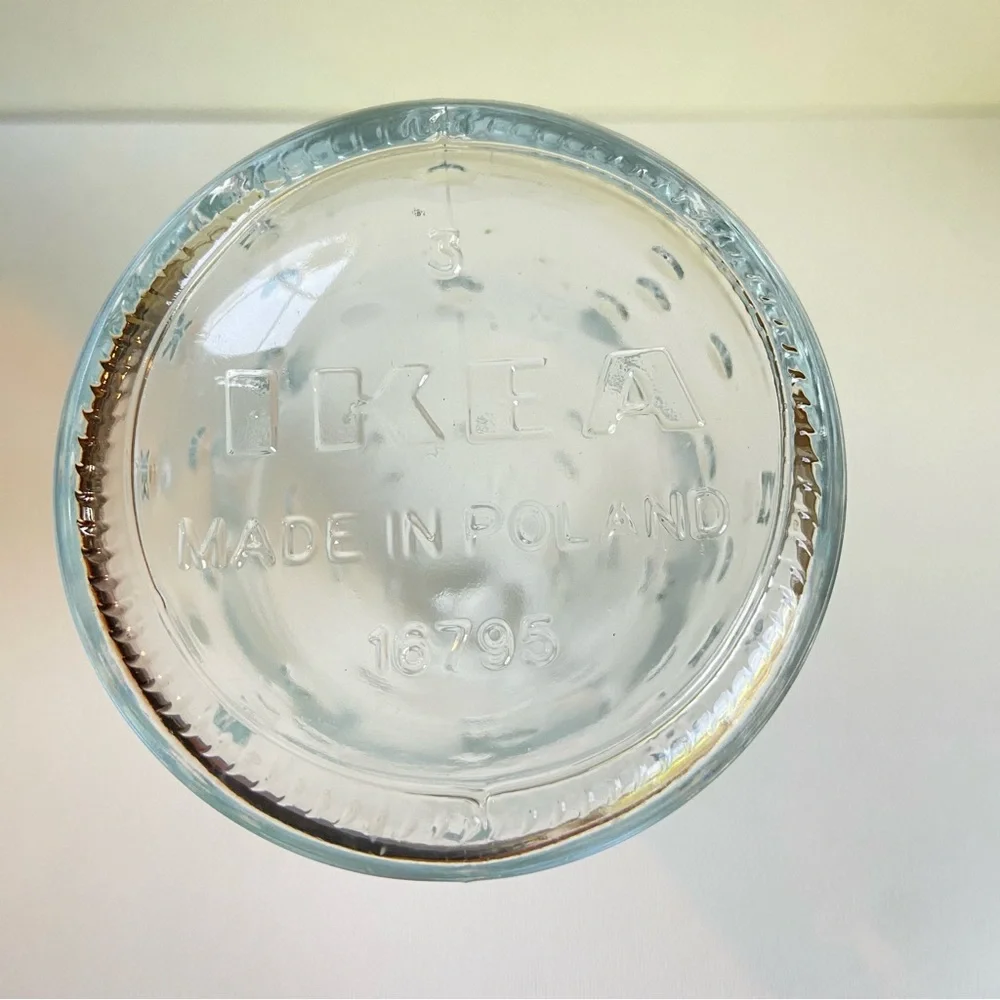 IKEA Emma Dafnas vintage clear glass hobnail dots bud vase made in Poland